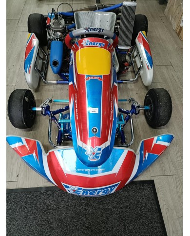 (VENDIDO) Kart Energy Mini Storm 2023 de segunda mano completo con motor X30 Mini y Mychron 5