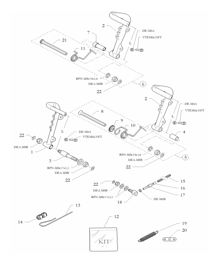 PEDAL ACCELERATORE DIRITTO L130/12