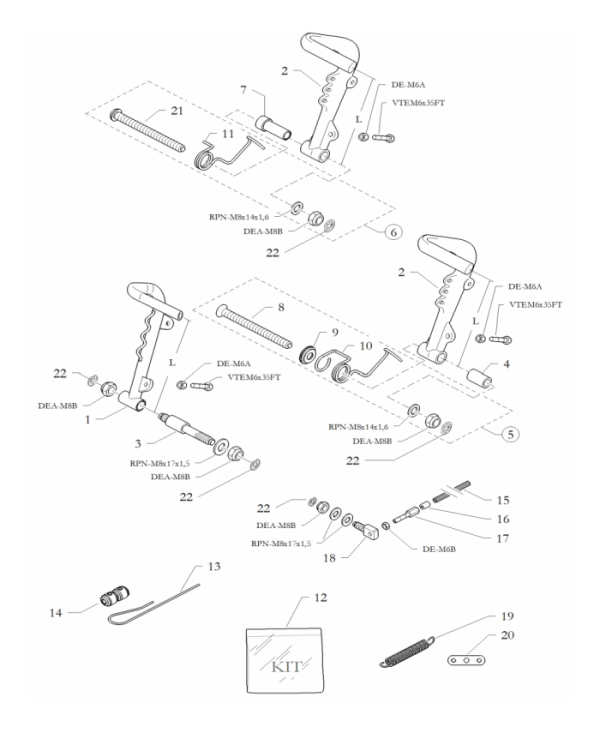 PEDAL ACCELERATORE DIRITTO L130/12