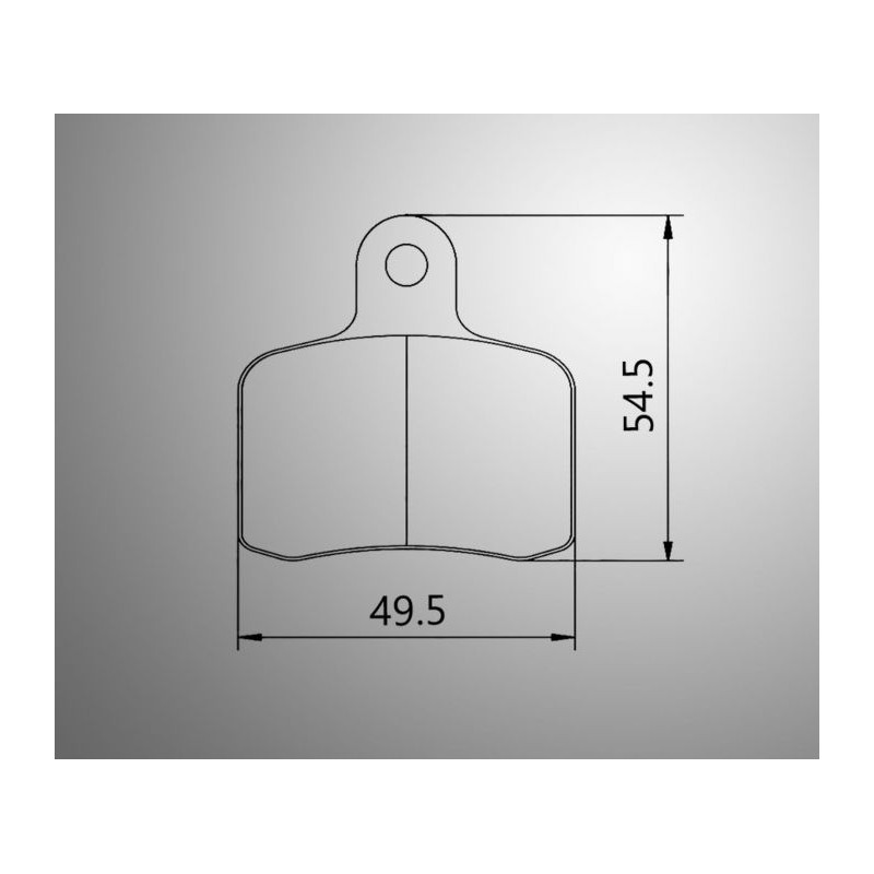 KART KIT PASTILLA DE FRENO TRASERA BSD TONY (2unidades)