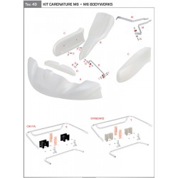 Kit completo de paragolpes mod 506 con soportes incluidos (Del+Laterales)